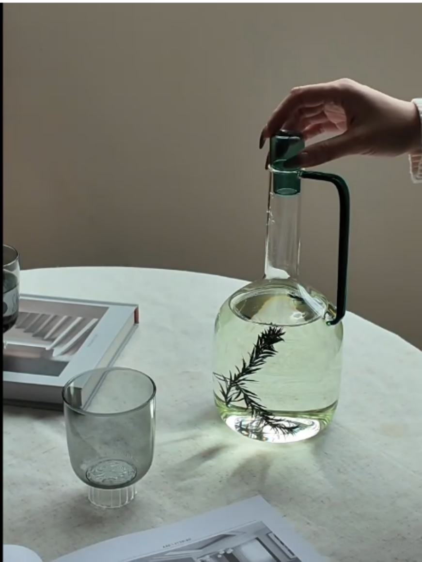 Glass Container Set - Chaleira fria de vidro resistente ao