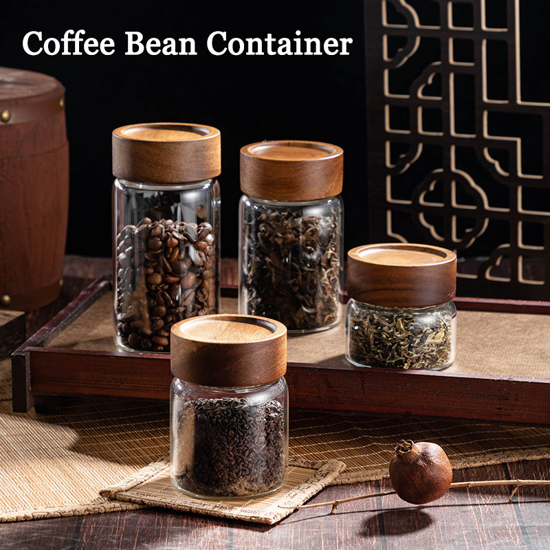 Glass Container Set - Recipiente de armazenamento de grãos de