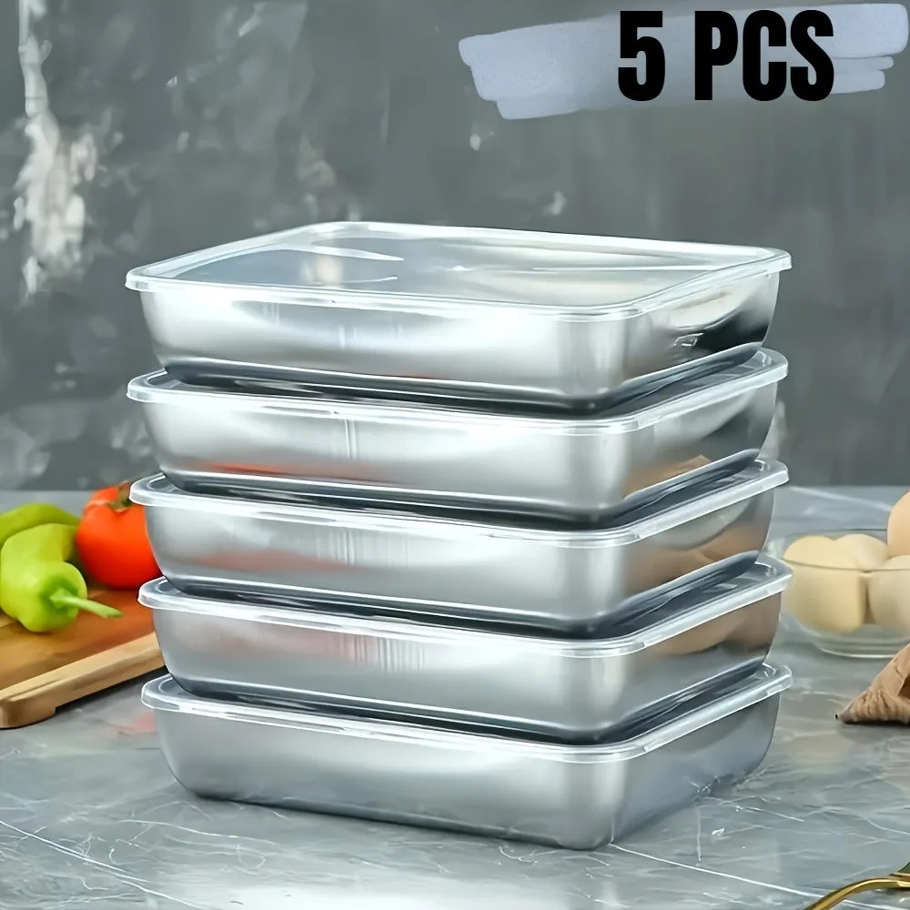 Meal Prep Organizer - Conjunto de 5 Recipientes de Armazenamento