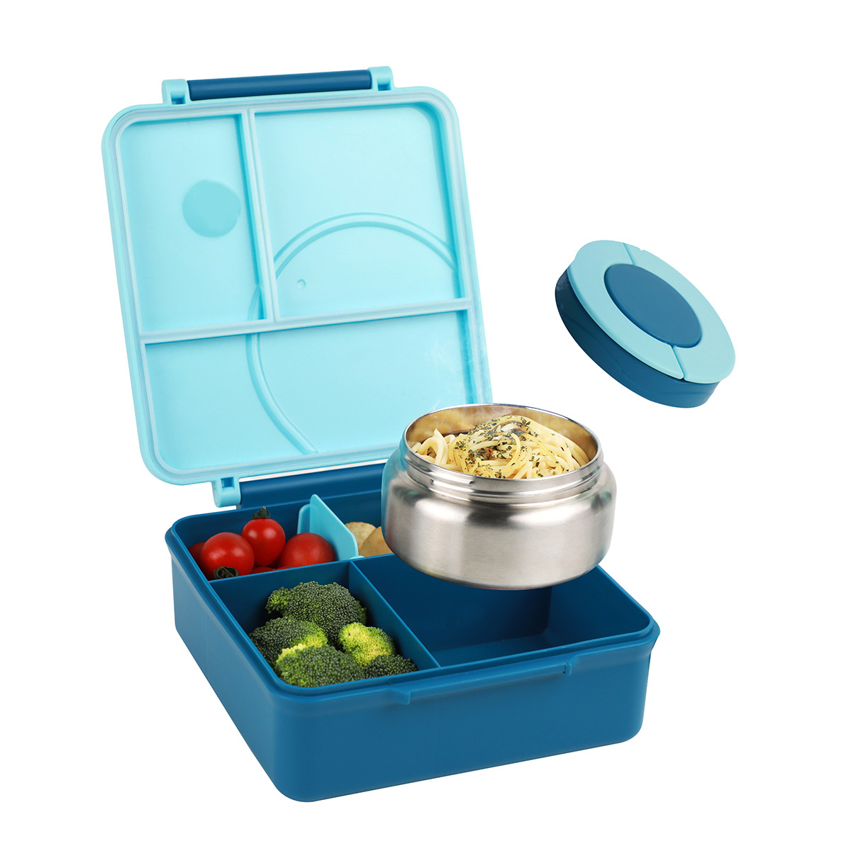 Meal Prep Soup - Lancheira de quatro grades com sopa