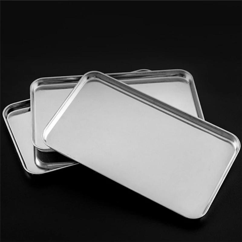 Meal Prep Organizer - Bandeja Retangular de Aço Inoxidável para