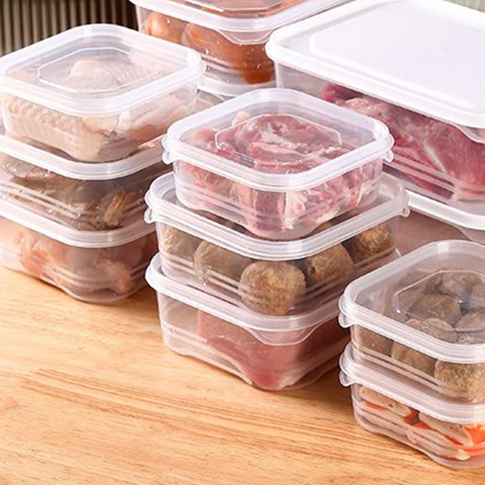 Meal Prep Organizer - Armazenamento de geladeira transparente hermético empilhável