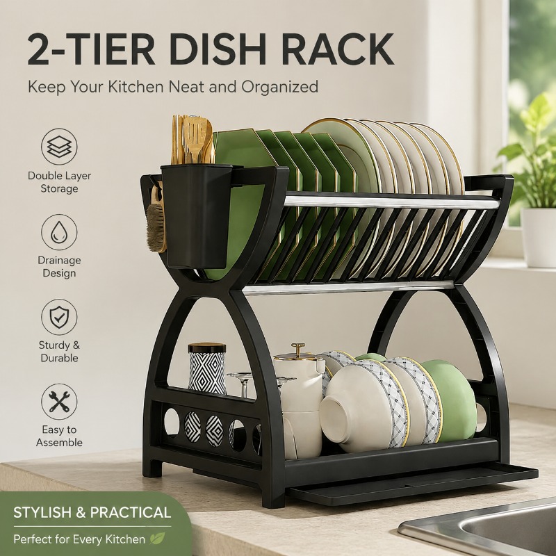 Escorredor de Louça de 2 Nívei - Meal Prep Organizer avaliação e preço