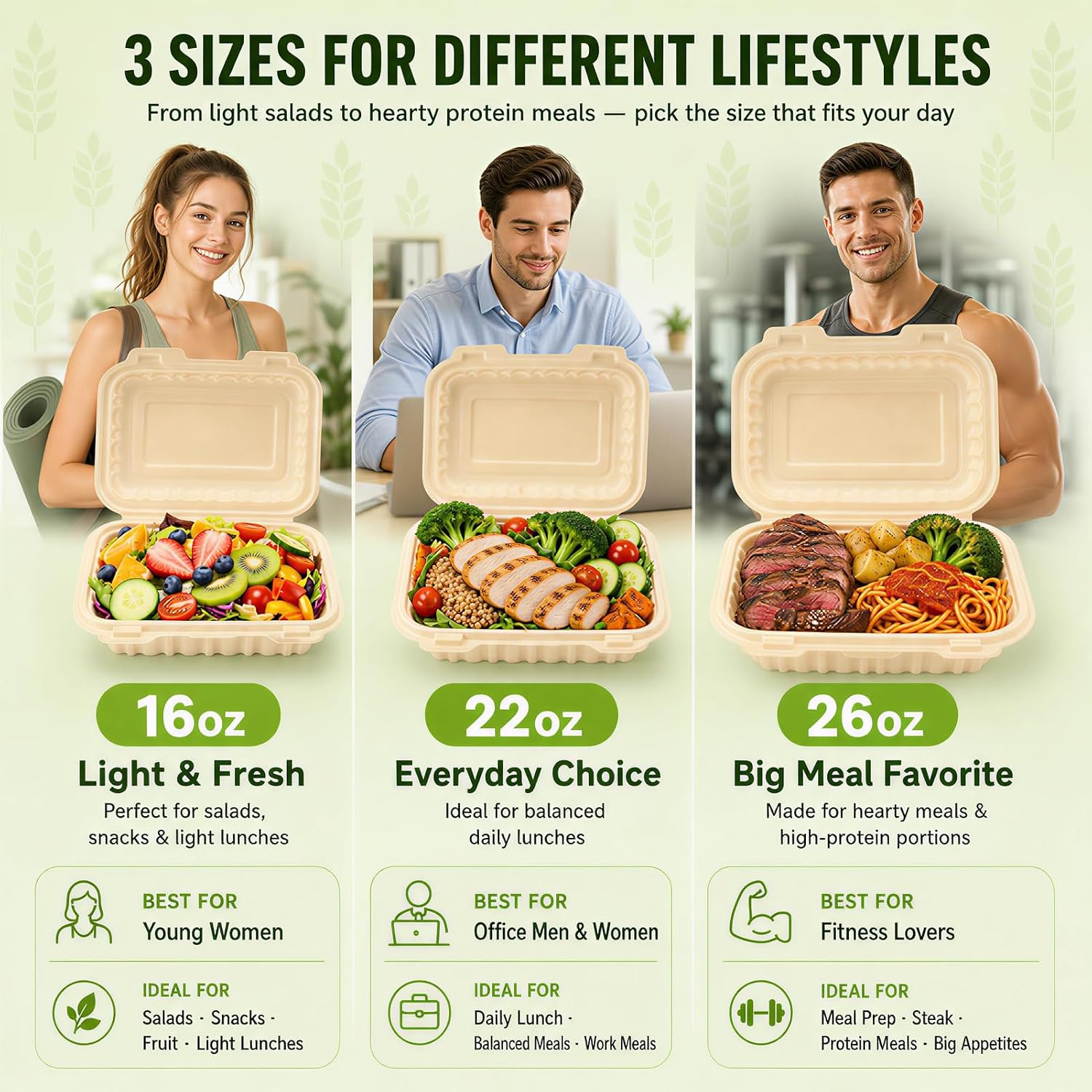 Pacote com 50 Recipientes Clam - Meal Prep Pasta avaliação e preço
