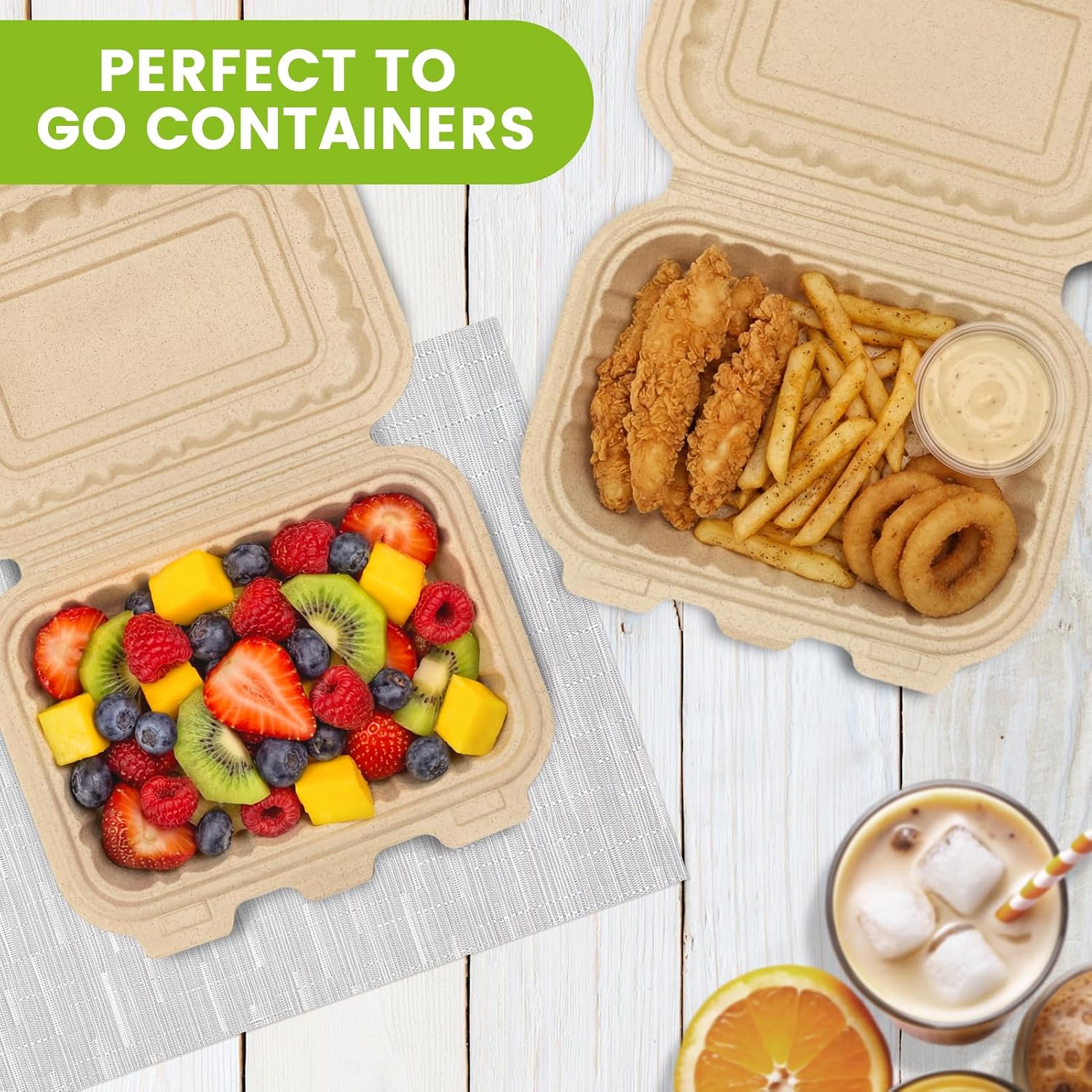Pacote com 50 Recipientes Clam - Meal Prep Pasta avaliação e preço