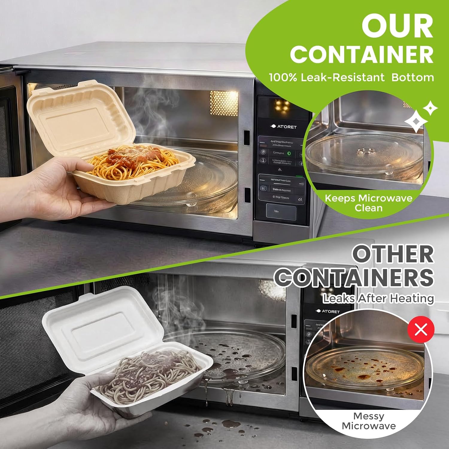 Pacote com 50 Recipientes Clam - Meal Prep Pasta avaliação e preço