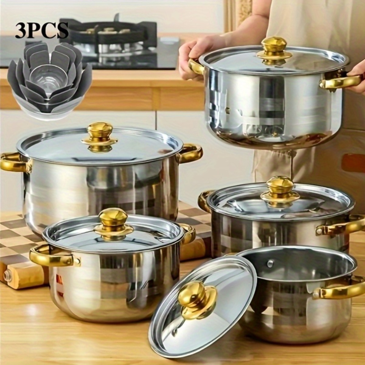 10 12 1Pc Panela de Aço Inoxid - Meal Prep Pasta avaliação e preço