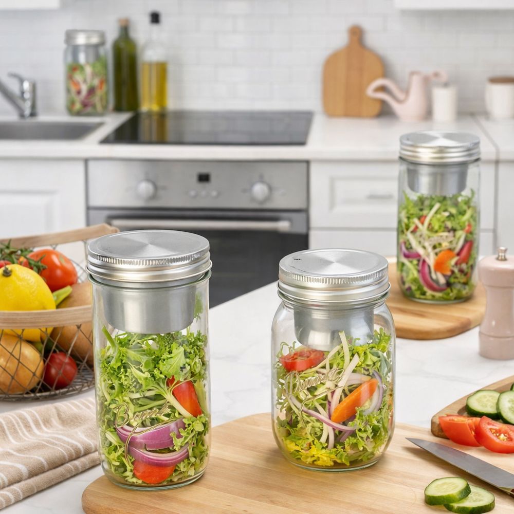 Frascos de Vidro para Salada d - Meal Prep Weekly avaliação e preço