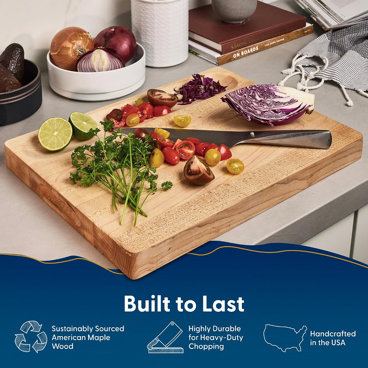 Tábua de Corte em Madeira de B - Meal Prep Cutting avaliação e preço